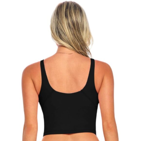 Amazon | NWOT Workout Tank Top With Built-In Shelf Bra in Black Size XL - Picture 7 of 7